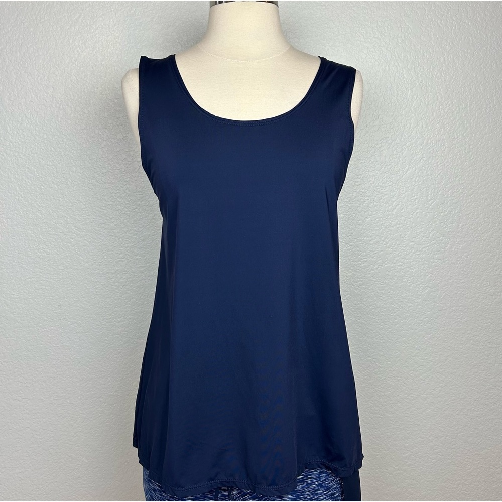 DYI Women's Flycool Navy High Low Exercise Workout Yoga Tank Top Size L